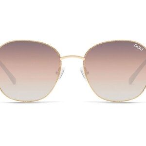 Quay Australia Jezabell Glitter Sunglasses – Gold Frame